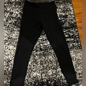 Pink (Victoria Secret) Black Mesh Yoga Leggings